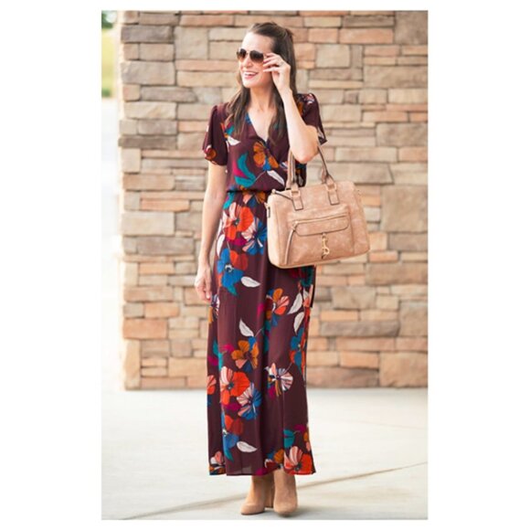 Maurices Dresses & Skirts - Maurices Faux Wrap Floral Maxi Dress